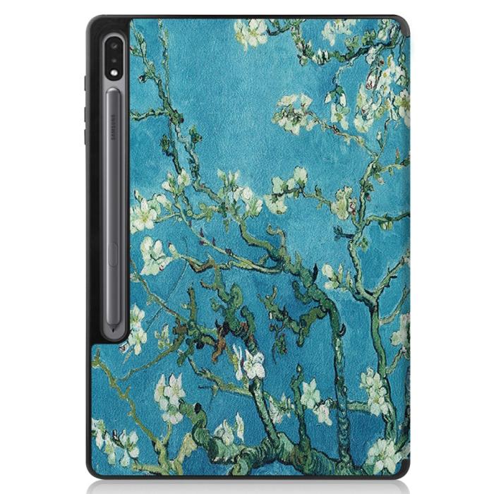 Bild 2,  Samsung Galaxy Tab S7 Plus / Tab S8 Plus Fodral Tri-Fold Pennhållare - Teknikhallen.se