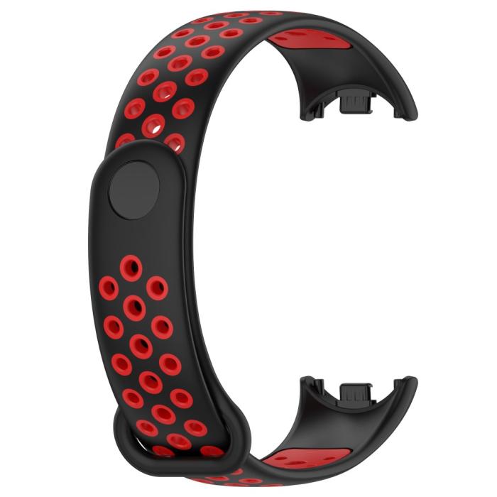 Bild 4,  Xiaomi Smart Band 10/9/8 Träningsarmband Dual-Color Svart/Röd - Teknikhallen.se