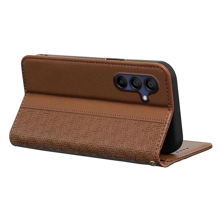 Bild 4,  Samsung Galaxy A56 5G/A36 5G Fodral Flip Läder Brun - Teknikhallen.se