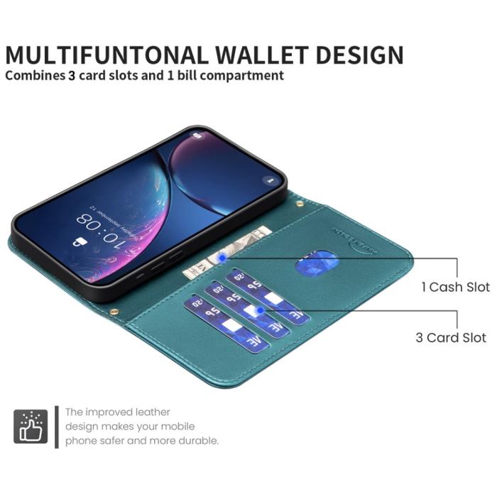 Bild 4,  Samsung Galaxy S25 Ultra Fodral Läder Rutor Grön - Teknikhallen.se