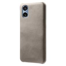  Sony Xperia 5 V Skal L&auml;derbelagt Gr&aring; - Teknikhallen.se