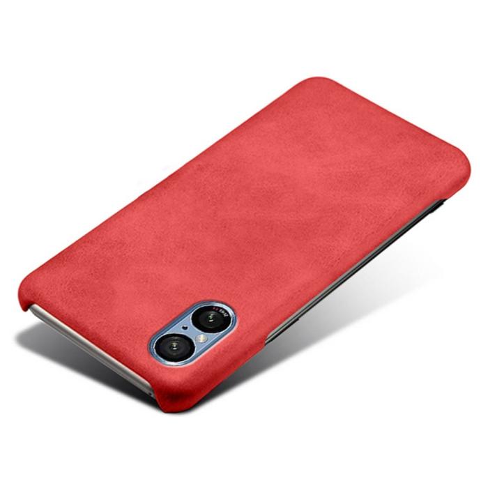 Bild 3,  Sony Xperia 5 V Skal Läderbelagt Röd - Teknikhallen.se