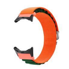  Google Pixel Watch / Watch 2 Armband Nylon Pro Orange/Gr&ouml;n - Teknikhallen.se