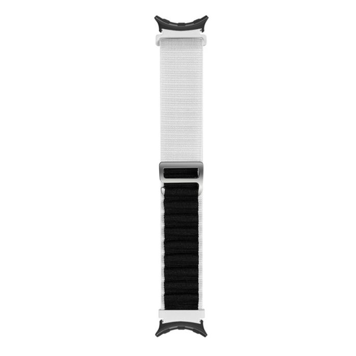 Bild 2,  Google Pixel Watch / Watch 2 Armband Nylon Pro Vit/Svart - Teknikhallen.se