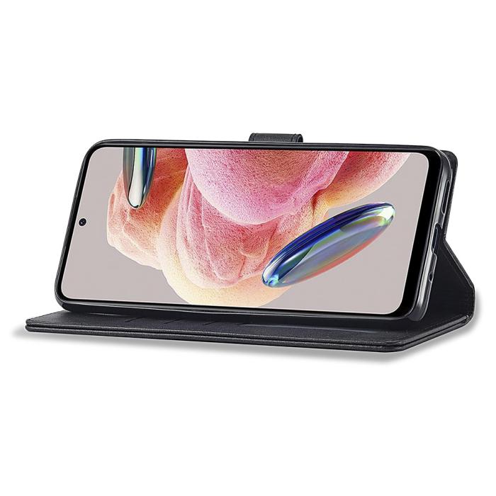 Bild 3, LC.IMEEKE LC.IMEEKE Xiaomi Redmi Note 12 4G Fodral Läder Svart - Teknikhallen.se