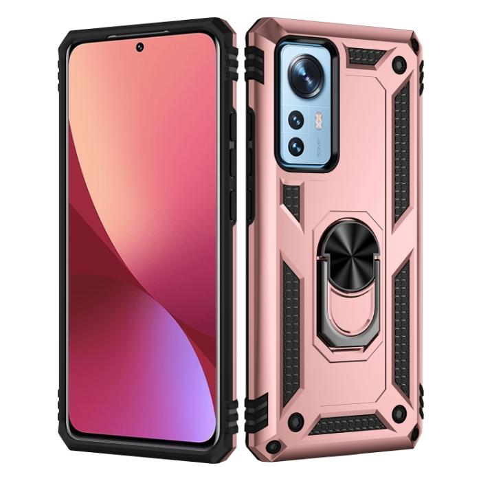 Bild 2,  Xiaomi 12 Skal Shockproof Ring Roséguld - Teknikhallen.se