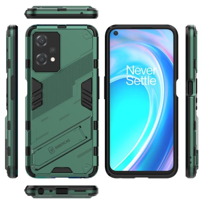 Bild 2,  OnePlus Nord CE 2 Lite 5G Skal Hybrid Armor Kickstand Grön - Teknikhallen.se