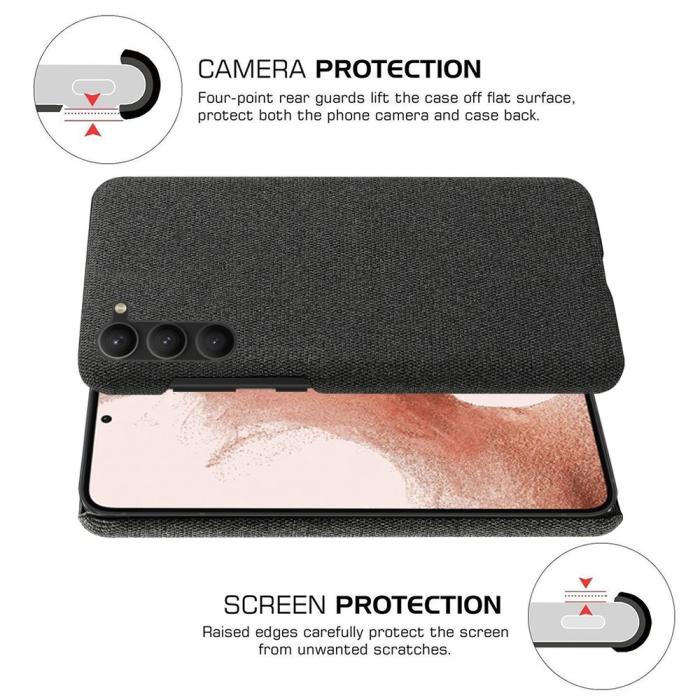 Bild 5, KSQ KSQ Samsung Galaxy S23 Plus Skal Tygbelagt Svart - Teknikhallen.se