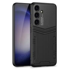 GKK GKK Galaxy S24 Plus Skal Hybrid L&auml;der Borstad St&aring;l Textur - Teknikhallen.se