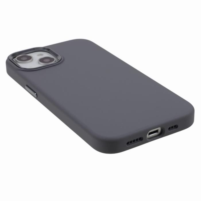 Bild 5,  iPhone 15 Plus Skal Liquid Silikon AluLens Grå - Teknikhallen.se