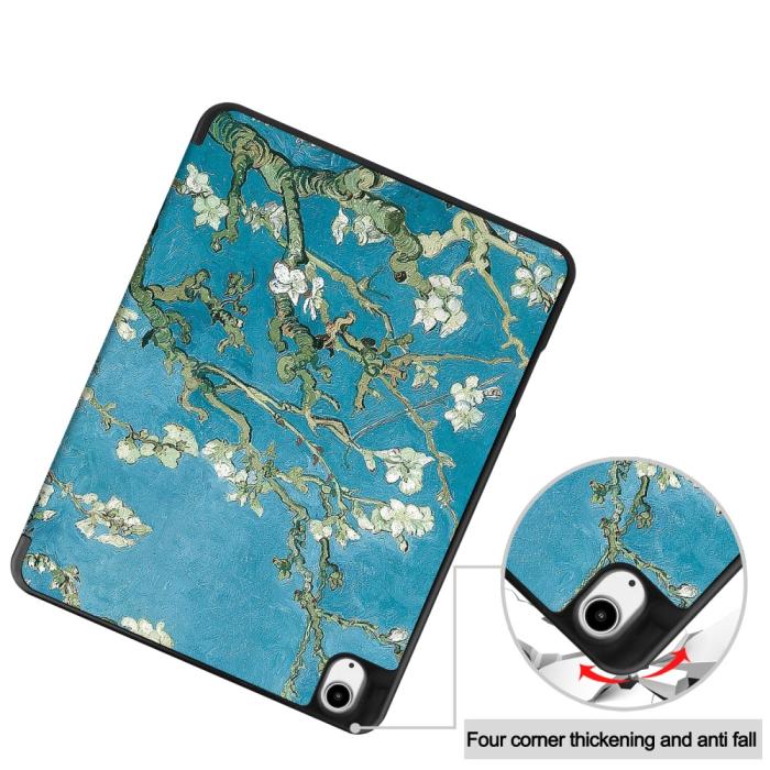 Bild 6,  iPad Air 13 2026-2024 Tri-Fold Fodral Pennhållare Peach Blossom - Teknikhallen.se