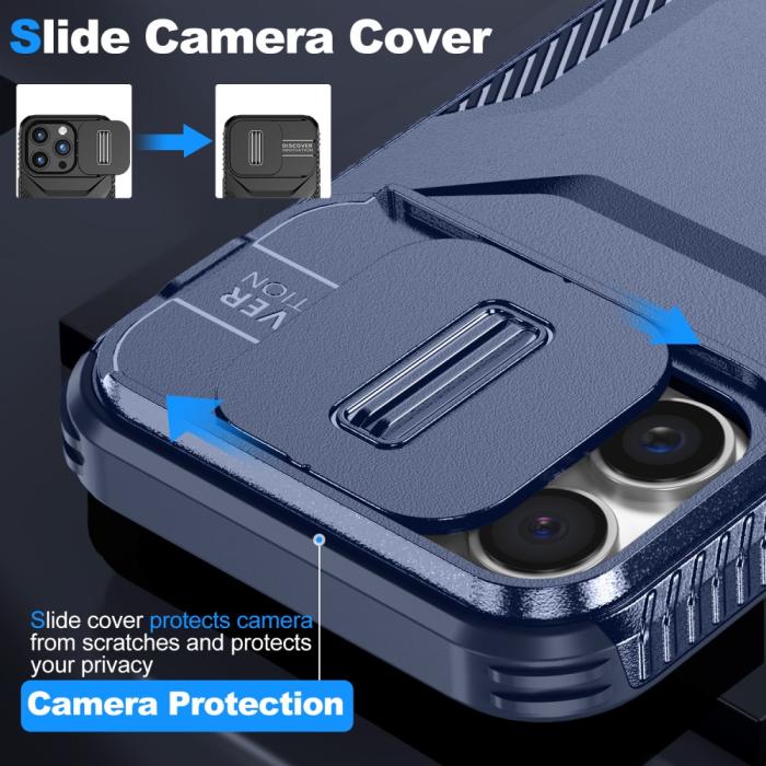 Bild 3,  iPhone 16 Pro Max Skal CamShield Hybrid Blå - Teknikhallen.se