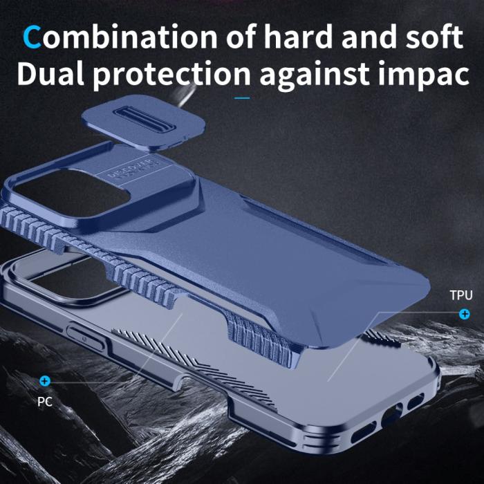Bild 6,  iPhone 16 Pro Max Skal CamShield Hybrid Blå - Teknikhallen.se