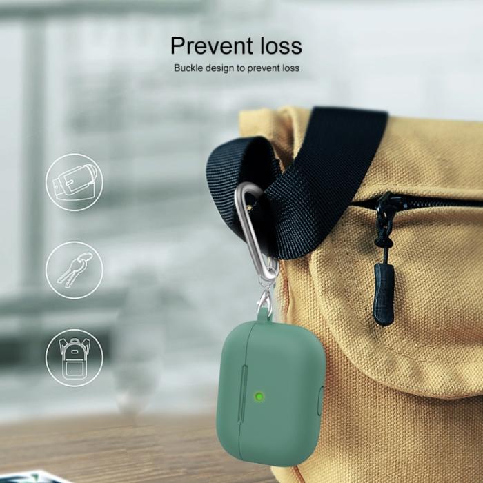 Bild 6,  AirPods 3 Skal Silikon Med Krok Grön - Teknikhallen.se