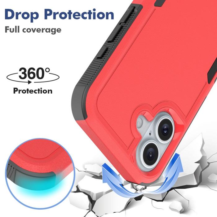 Bild 3,  iPhone 16 Skal Extreme Shockproof Hybrid Röd - Teknikhallen.se