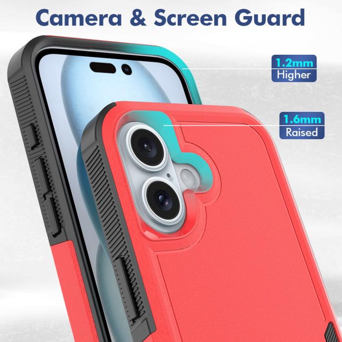 Bild 4,  iPhone 16 Skal Extreme Shockproof Hybrid Röd - Teknikhallen.se