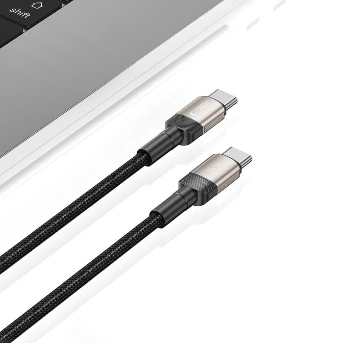 Bild 5, Tech-Protect 100W/5A 2m PD USB-C - USB-C Kabel UltraBoost Evo Titanium - Teknikhallen.se