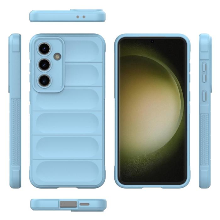 Bild 6,  Samsung Galaxy S24 FE Skal Magic Shield Ljus Blå - Teknikhallen.se