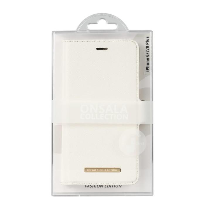 Bild 2, Onsala ONSALA iPhone 6/7/8 Plus 2in1 Magnet Fodral / Skal Saffiano White - Teknikhallen.se