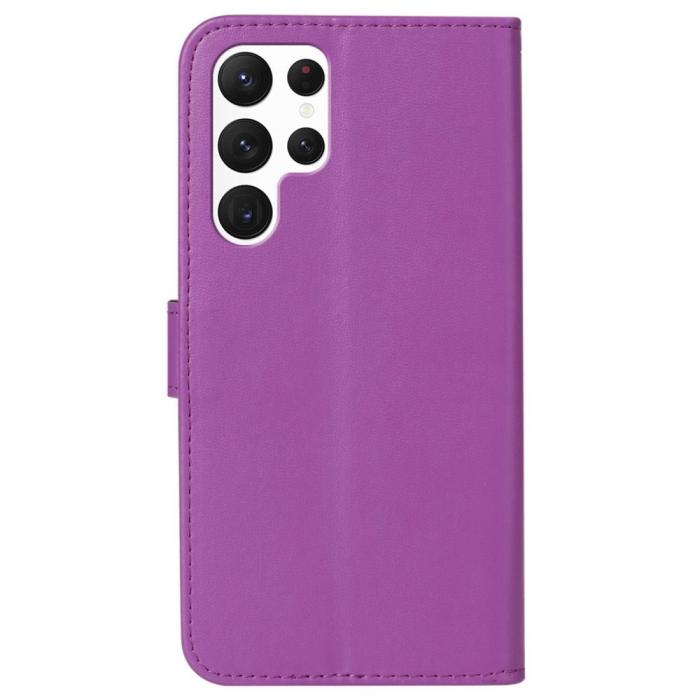 Bild 6,  Samsung Galaxy S23 Ultra Fodral Solid Läder Lila - Teknikhallen.se