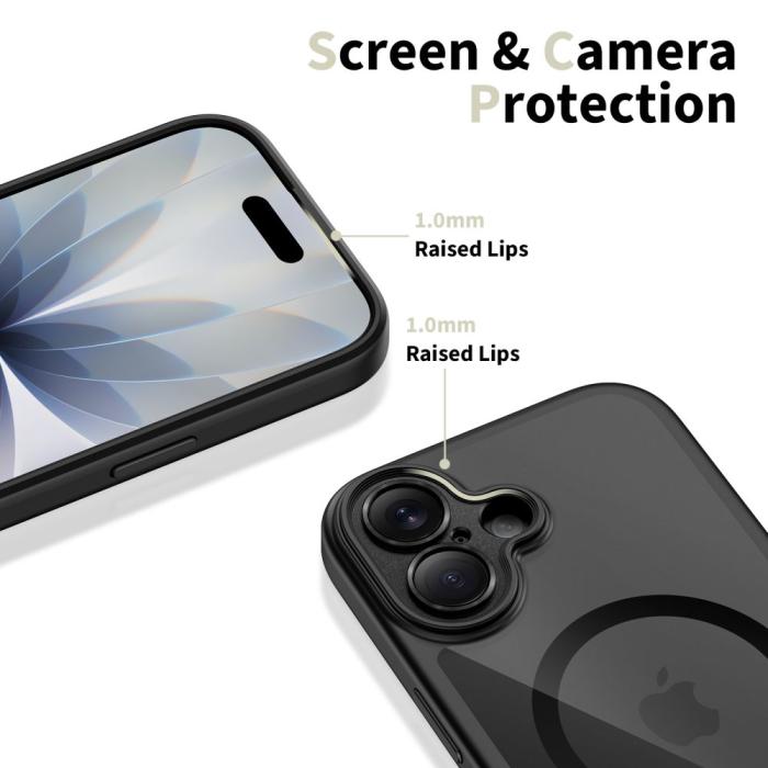 Bild 4, Tech-Protect Tech-Protect iPhone 17 Skal MagSafe MagPeak Svart/Transparent - Teknikhallen.se