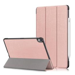  iPad Air 2020/2022/2024 Fodral Tri-Fold Litchi Roséguld - Teknikhallen.se