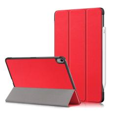  iPad Air 2026-2020 Fodral Tri-Fold Litchi R&ouml;d - Teknikhallen.se