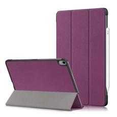  iPad Air 2026-2020 Fodral Tri-Fold Litchi Lila - Teknikhallen.se