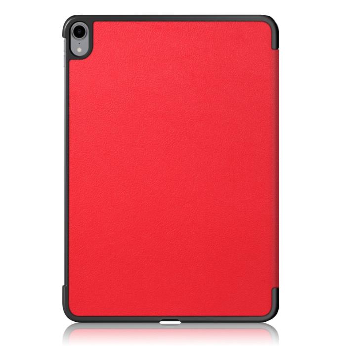 Bild 3,  iPad Air 2026-2020 Fodral Tri-Fold Litchi Röd - Teknikhallen.se