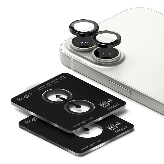 Bild 3, Ringke Ringke iPhone 17 2-PACK Linsskydd Svart - Teknikhallen.se