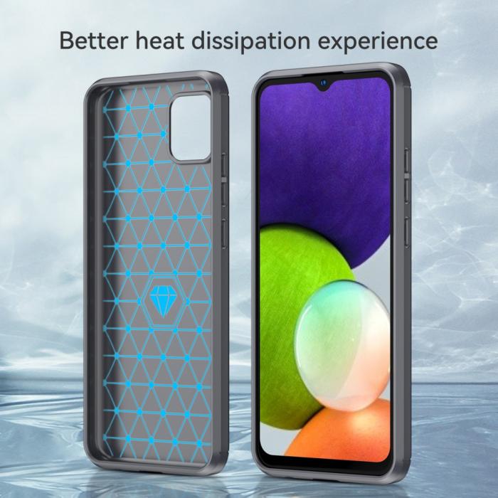 Bild 4,  Samsung Galaxy A03 Skal Borstad Stål Textur Grå - Teknikhallen.se