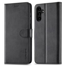LC.IMEEKE LC.IMEEKE Samsung Galaxy A34 5G Fodral L&auml;der Svart - Teknikhallen.se