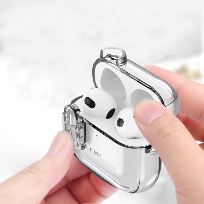 Bild 2, Tech-Protect Tech-Protect AirPods 4 Skal Slim Hook Transparent - Teknikhallen.se