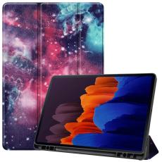  Samsung Galaxy Tab S7 Plus / Tab S8 Plus Fodral Tri-Fold Pennh&aring;llare - Teknikhallen.se