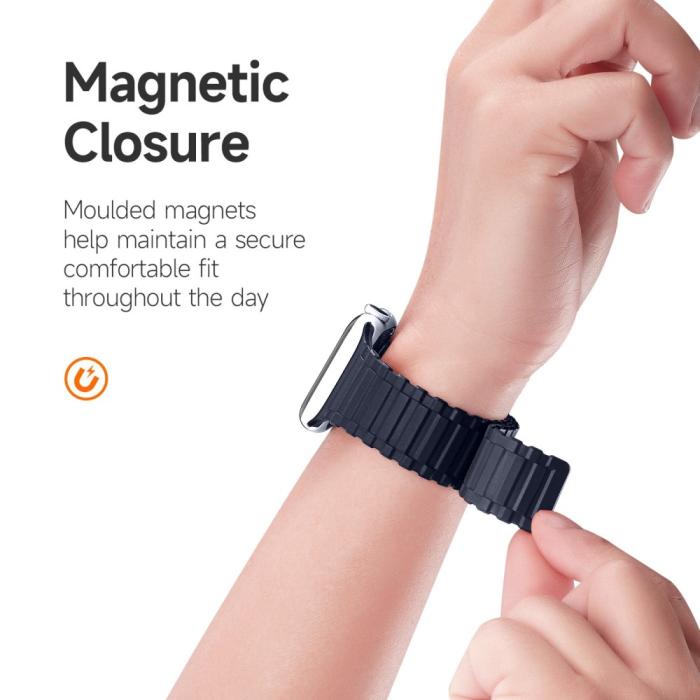 Bild 3, DUX DUCIS DUX DUCIS Apple Watch 38/40/41/42 mm mm Armband Magnetisk Silikon - Teknikhallen.se