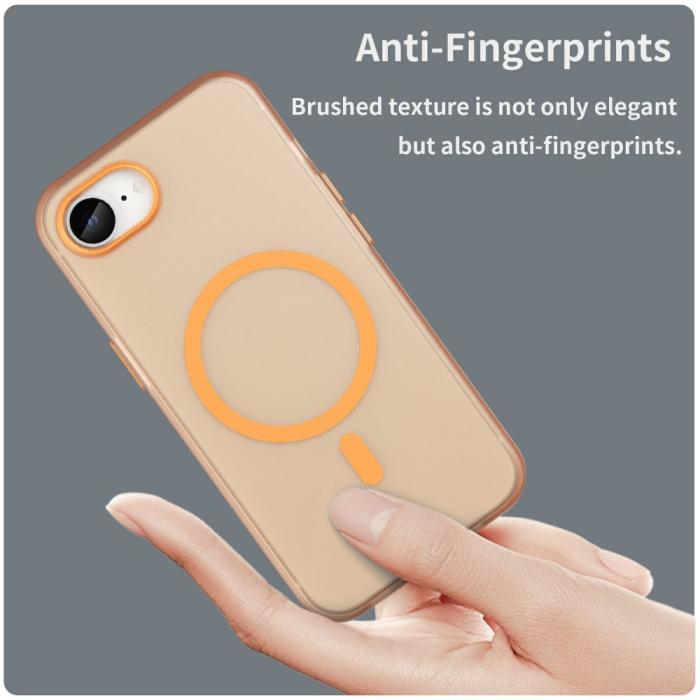 Bild 5,  iPhone 17e / 16e Skal MagSafe Slim Matt Orange - Teknikhallen.se
