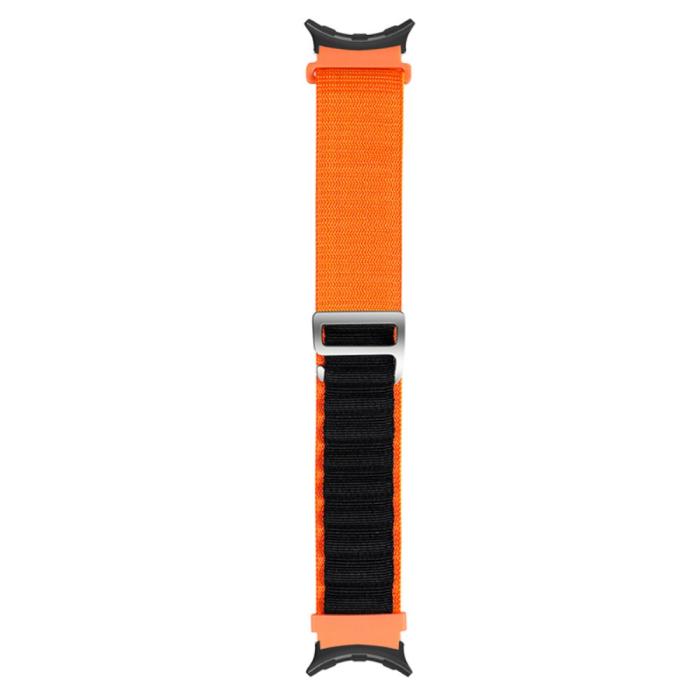 Bild 2,  Google Pixel Watch / Watch 2 Armband Nylon Pro Orange/Svart - Teknikhallen.se