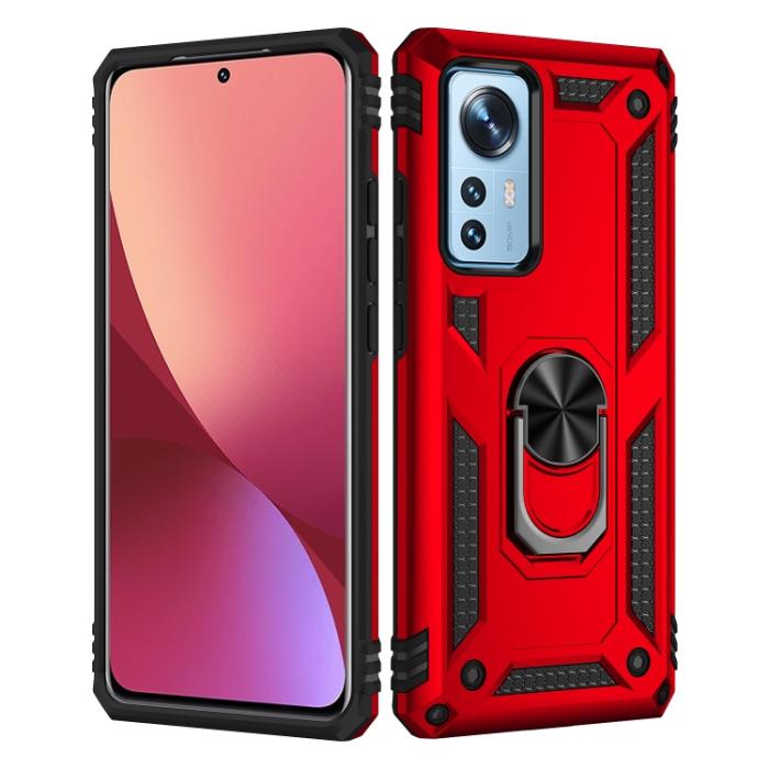 Bild 2,  Xiaomi 12 Skal Shockproof Ring Röd - Teknikhallen.se