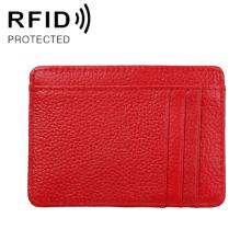  RFID Pl&aring;nbok Korth&aring;llare Litchi Textur R&ouml;d - Teknikhallen.se