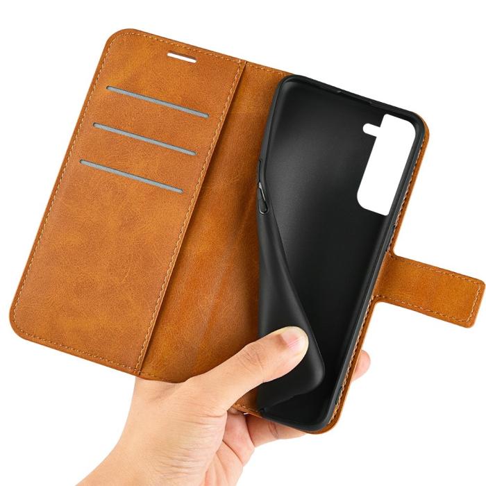 Bild 4,  Samsung Galaxy S23 Plus Fodral Solid Läder Brun - Teknikhallen.se