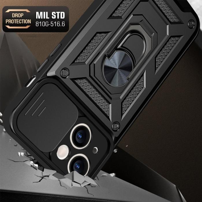 Bild 2,  iPhone 14 Pro Skal CamShield Hybrid Ring Svart - Teknikhallen.se