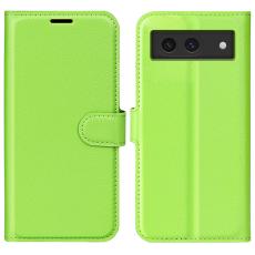  Google Pixel 8A Litchi L&auml;der Fodral Gr&ouml;n - Teknikhallen.se