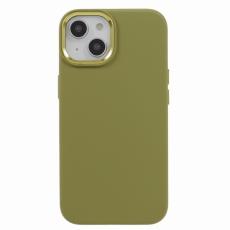  iPhone 15 Plus Skal Liquid Silikon AluLens B&ouml;ngr&ouml;n - Teknikhallen.se