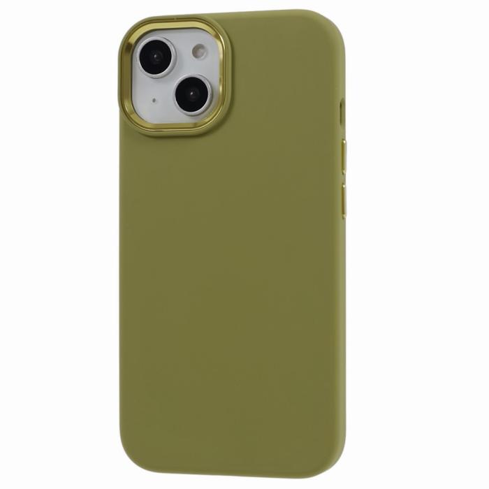 Bild 3,  iPhone 15 Plus Skal Liquid Silikon AluLens Böngrön - Teknikhallen.se