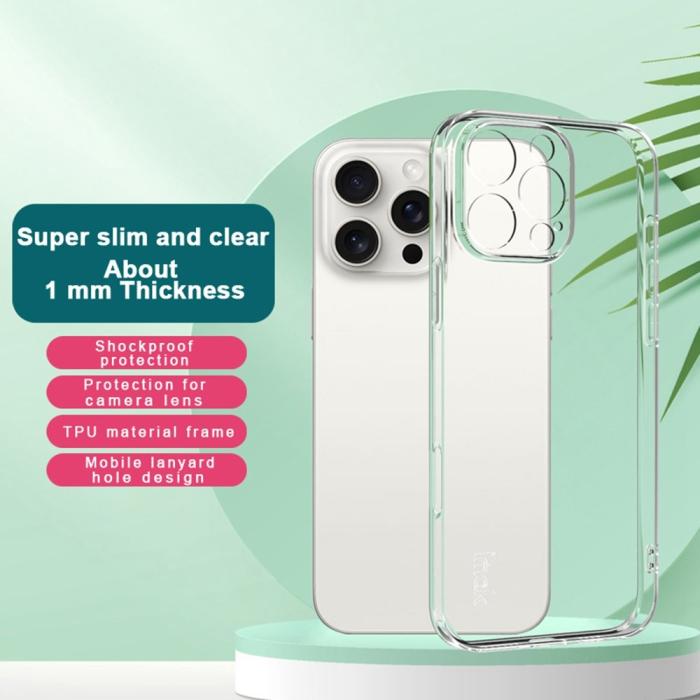 Bild 2, IMAK IMAK iPhone 16 Pro Max Skal TPU Transparent - Teknikhallen.se