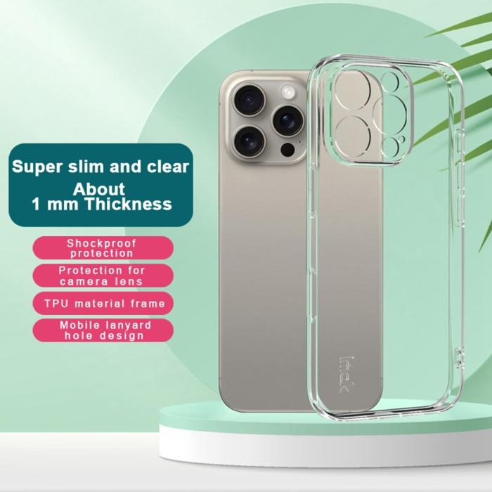 Bild 2, IMAK IMAK iPhone 16 Pro Skal TPU Transparent - Teknikhallen.se