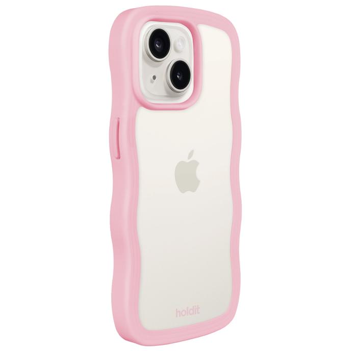 Bild 3, holdit holdit iPhone 15 Plus / 14 Plus Skal Wavy Pink Transparent - Teknikhallen.se