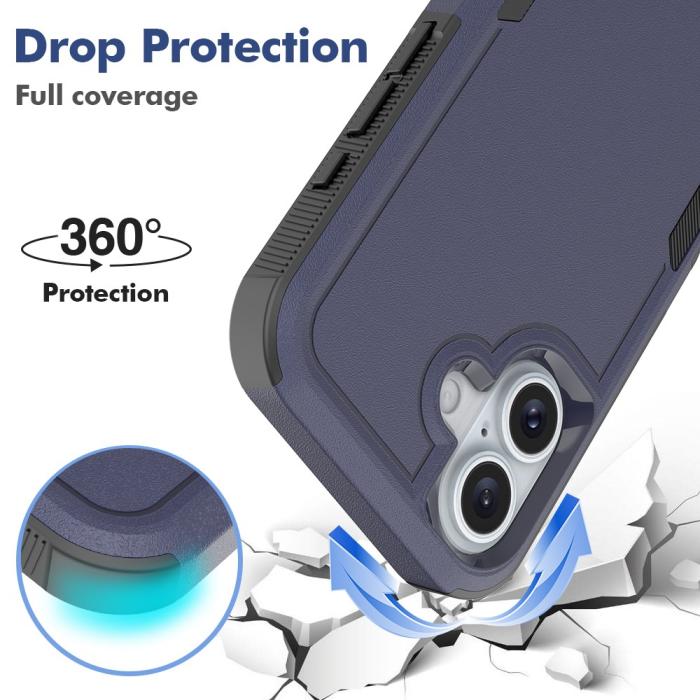 Bild 3,  iPhone 16 Skal Extreme Shockproof Hybrid Mörk Blå - Teknikhallen.se