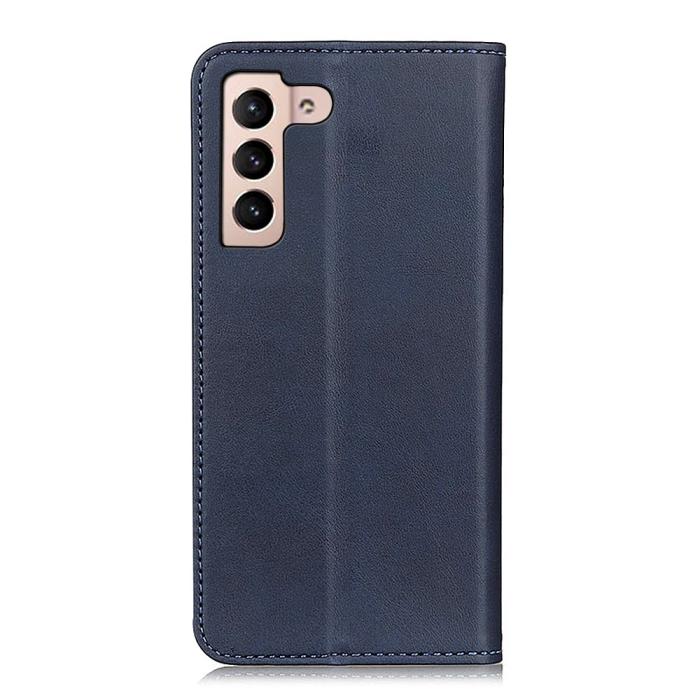 Bild 3,  Samsung Galaxy S22 Plus Fodral Flip Split Läder Blå - Teknikhallen.se