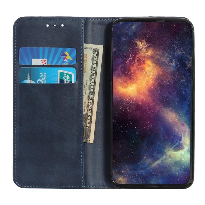 Bild 4,  Samsung Galaxy S22 Plus Fodral Flip Split Läder Blå - Teknikhallen.se